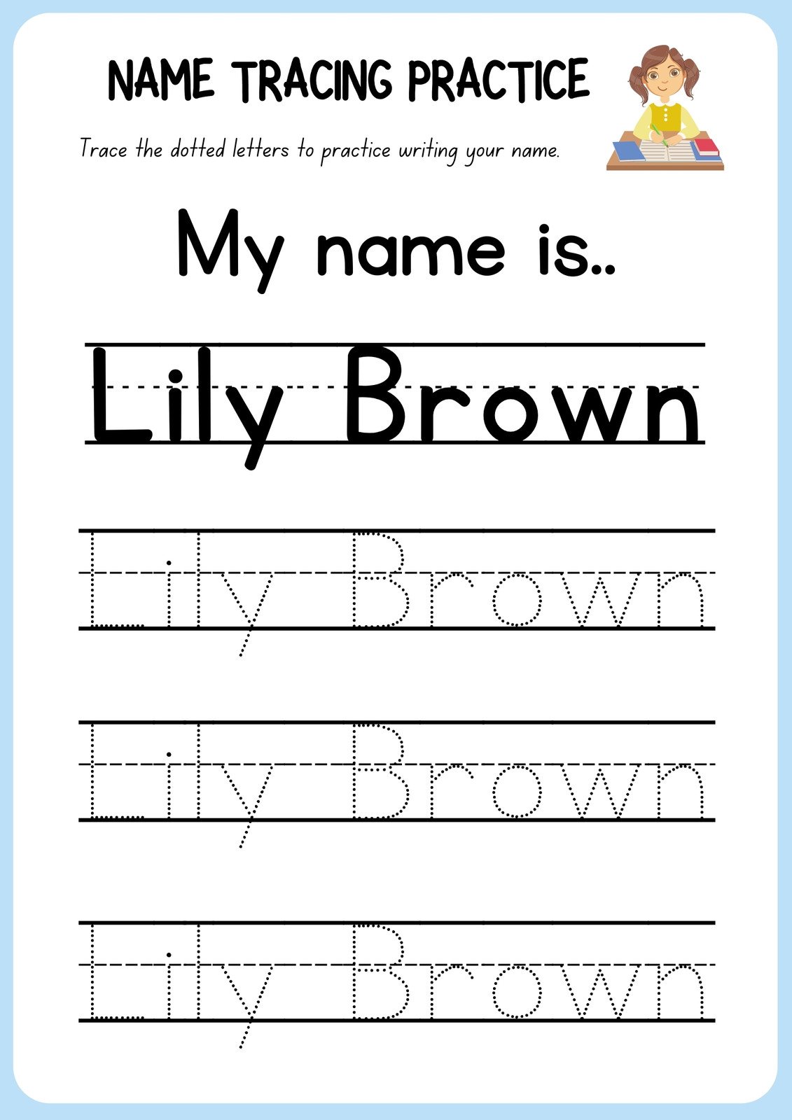 Free custom printable handwriting worksheet templates 