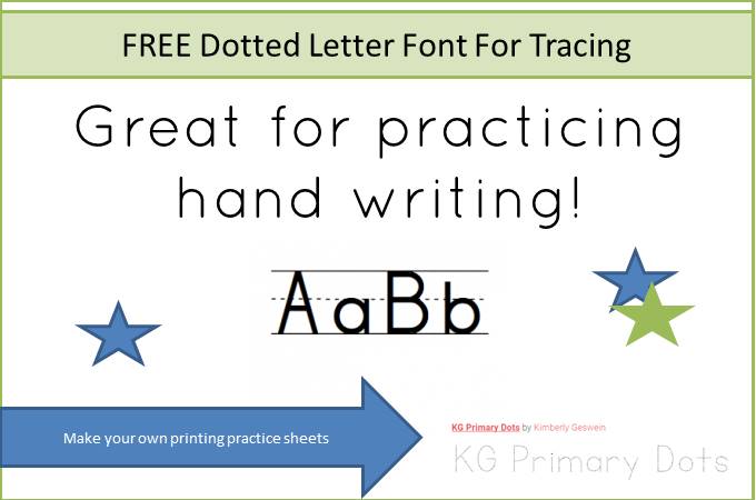 FREE Dotted Letter Font For Tracing -