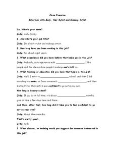 Cloze Exercise: Interview with Jody, Hair Stylist and Makeup ...