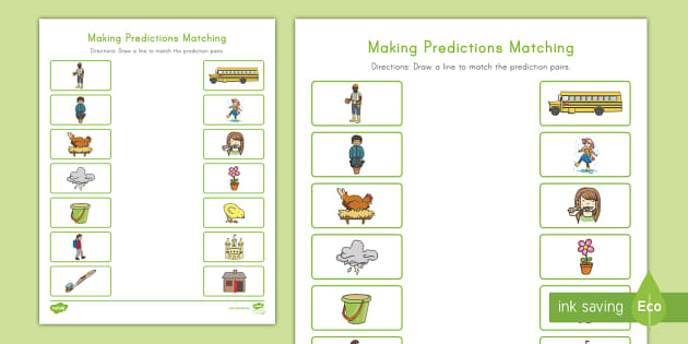 Making Predictions - Predicting Worksheets For Kids - Twinkl