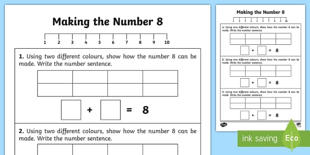 Ways of making 8 Worksheet / Worksheet (teacher made)