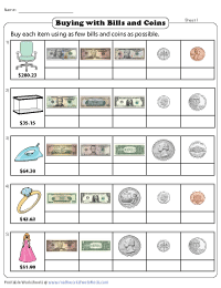 Making Change Worksheets | U.S. Money