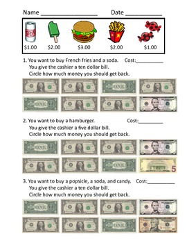 Making Change Worksheets