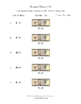 Making Change Worksheets - TheWorksheets.CoM - TheWorksheets Library