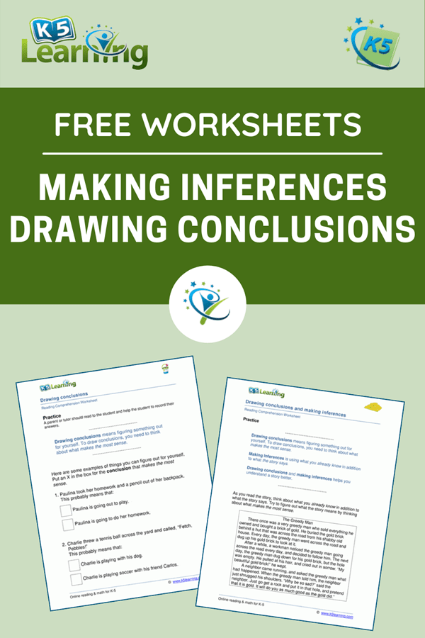 Practice Making Inferences and Drawing Conclusions K5 Learning