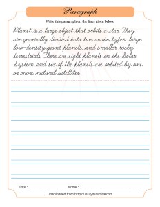 making cursive worksheet