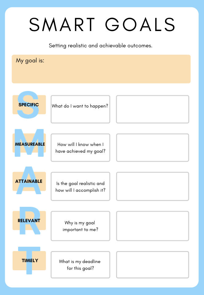SMART Goals Worksheet For Your Health in 2022 | Comeback Momma