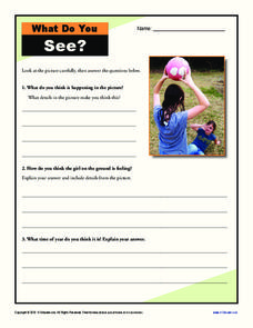 What Do You See? (Inferences) Worksheet for 4th - 6th Grade ...