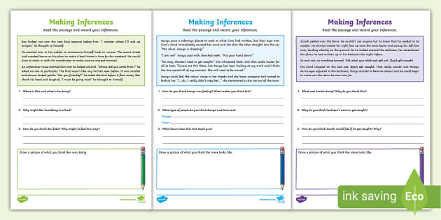 making inferences worksheet 6th grade