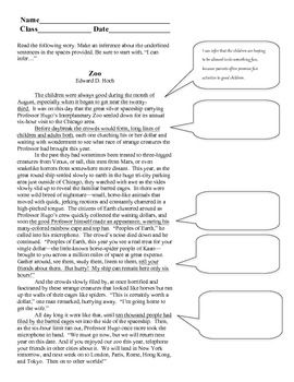making inferences worksheet middle school