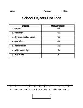 FREE! Measure and Plot - Line Plot Worksheet by Sheepy Dreams | TPT