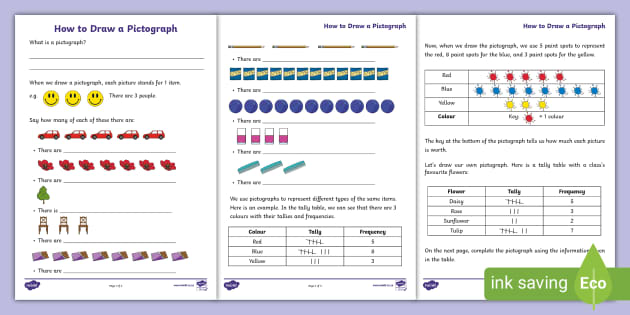 How to Draw a Pictograph Activity Sheet (teacher made)