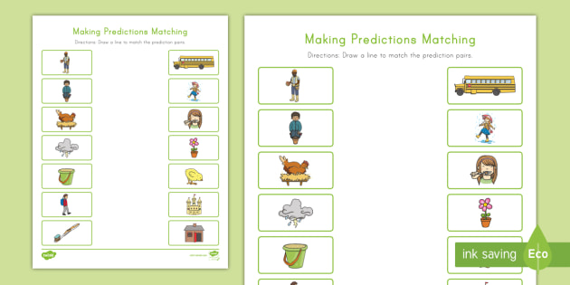 Making Predictions - Predicting Worksheets For Kids - Twinkl
