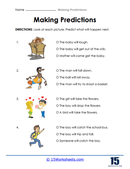 making predictions worksheet 1st grade