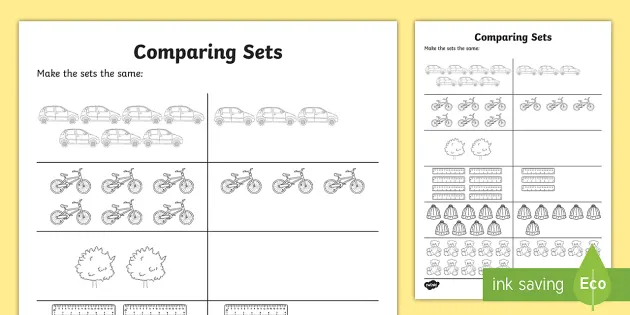 Making Equivalent Sets 0-10 Worksheet (teacher made)