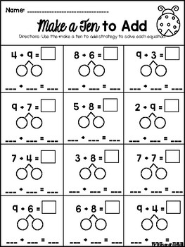 making ten to add worksheet