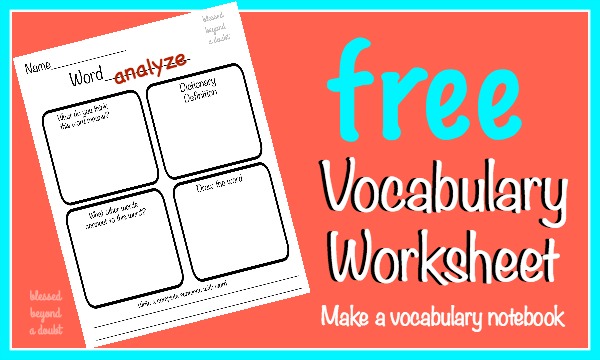 making vocabulary worksheet