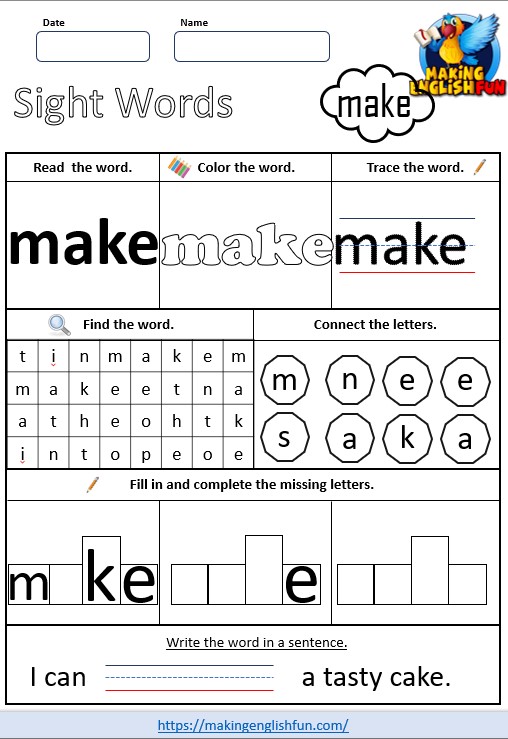 making worksheet for free