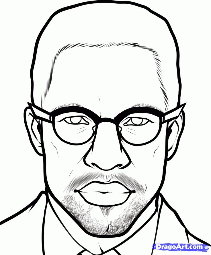 Malcolm X Coloring Pages Sketch Coloring Page