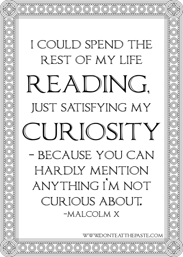 Dont Eat the Paste: Printable Quote about reading