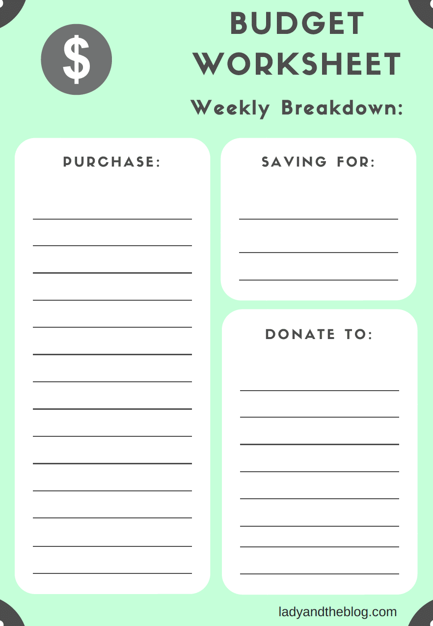 Money Management for Teens - Free Downloads | Lady And The Blog