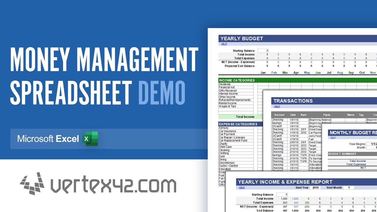 Free Money Management Template for Excel