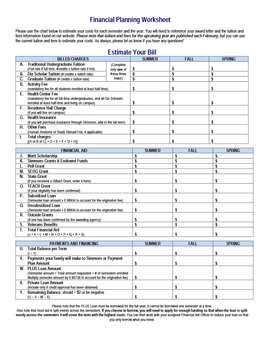 50 Money Management Worksheets [Excel, Word, PDF] - TemplateArchive