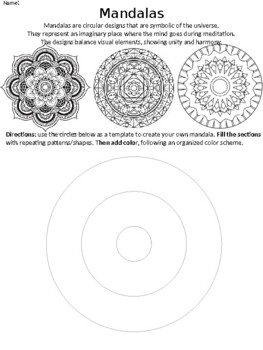 Mandala Sketch Worksheet