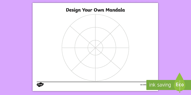 KS1 Design Your Own Mandala Worksheet (teacher made)
