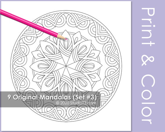 Mandala Coloring Pages // Art Therapy // Adult Coloring Pages ...