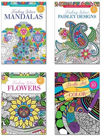 Amazon.com: B-THERE Adult Coloring Book Set of 4, Mandala Coloring Books  for Women and Adults with Over 125 Different Designs Combined