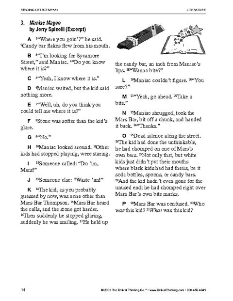 Critical Thinking Worksheet Grades 3-5: Reading Detectives ...