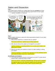 4.10- Satire Manipulating Meaning.docx - Satire and Dissection ...