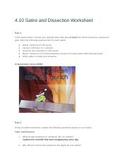 4.10 SATIRE MANIPULATING MEANING.docx - 4.10 Satire and Dissection ...
