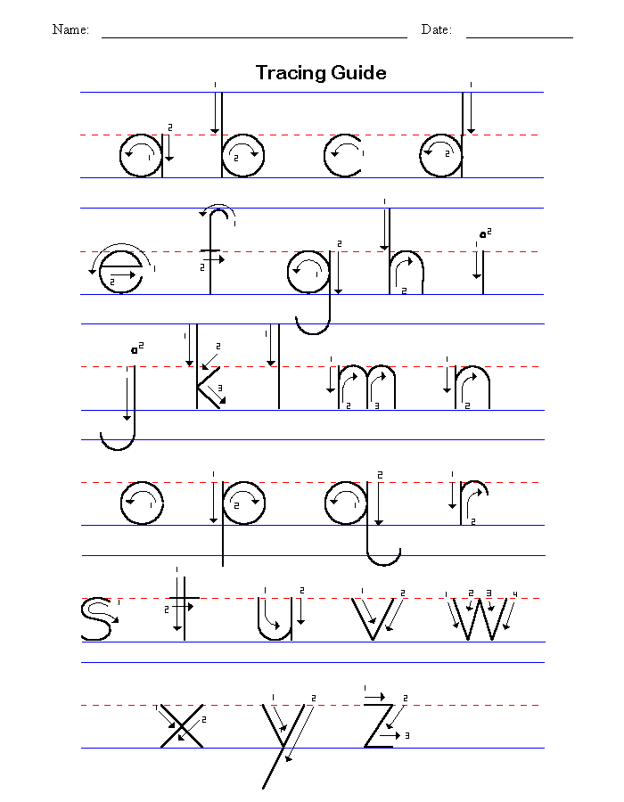 manuscript handwriting worksheet