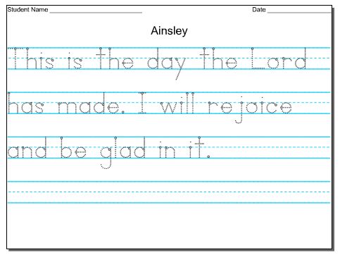FREE Customizable Handwriting Worksheets - Faithful Provisions