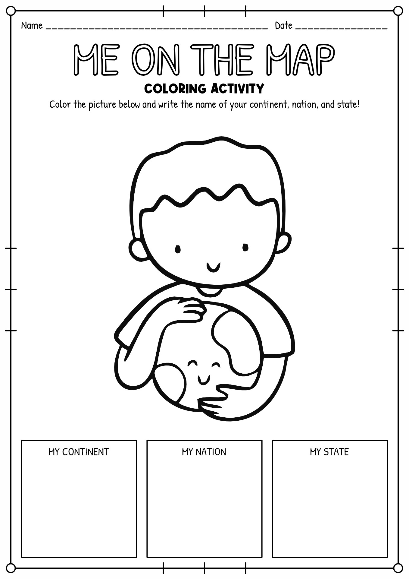 16 Me On The Map Worksheets - Free PDF at worksheeto.com