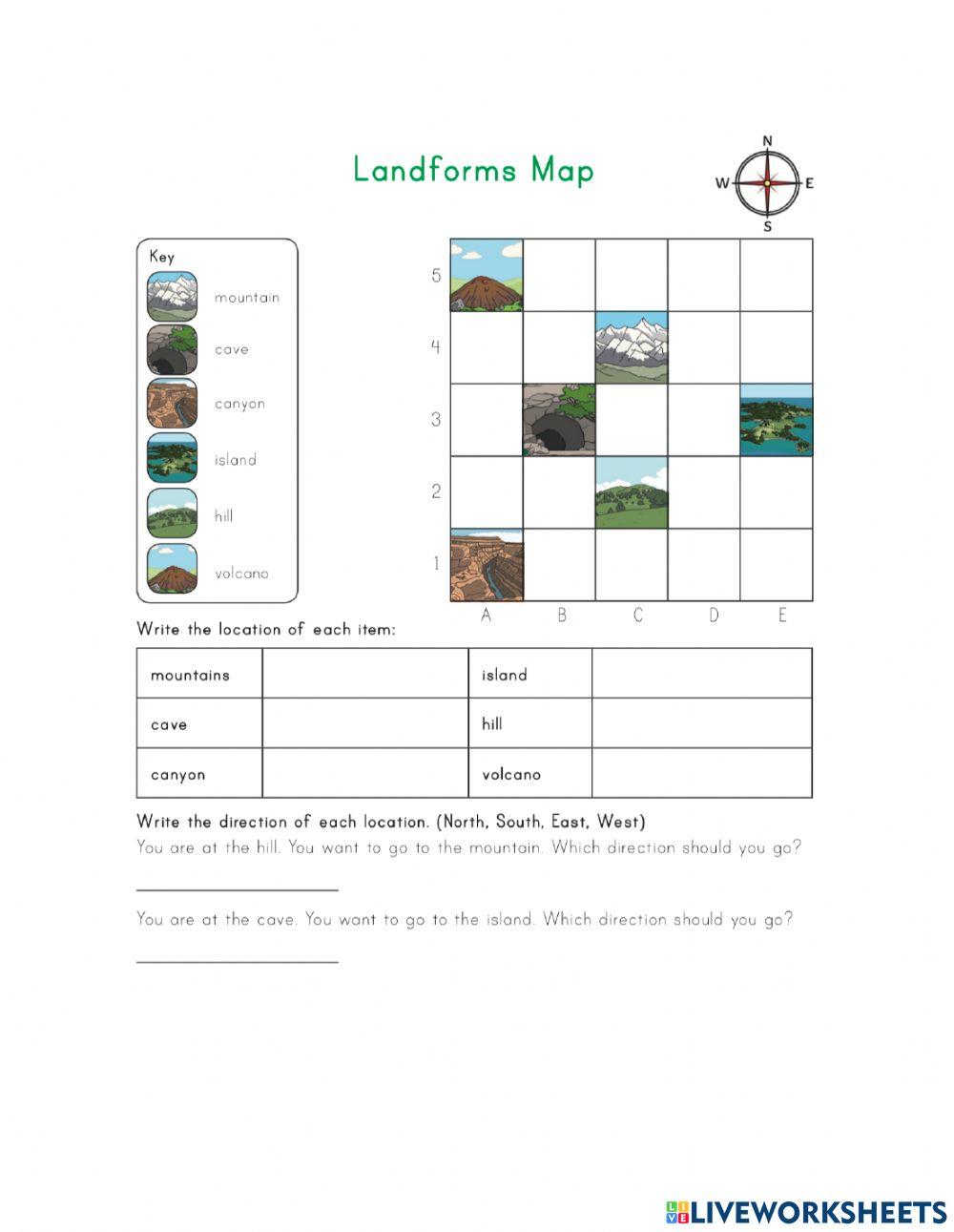Grid Map worksheet Live Worksheets Worksheets Library