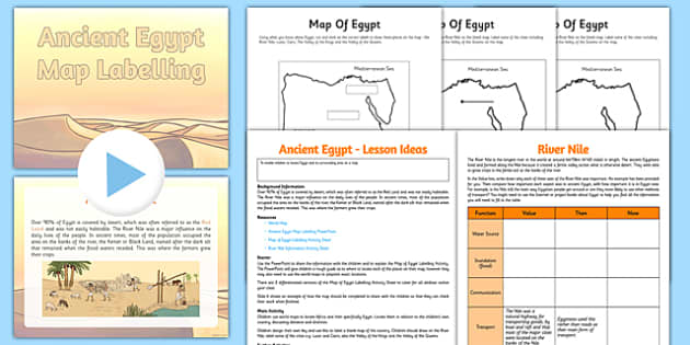 map of ancient egypt worksheet