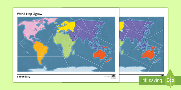 map of the world puzzle printable