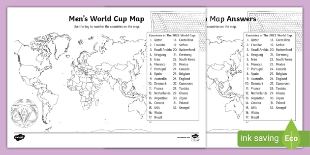 map of the world worksheet