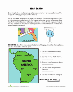 Map Scales | Worksheet 