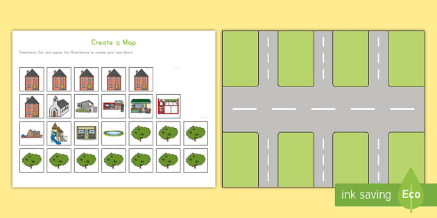 map worksheet kindergarten
