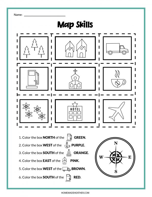 Free Map Activity Printables for Little Explorers » Homemade Heather