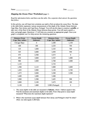 Mapping The Ocean Floor Lab Answer Key - Fill Online, Printable ...