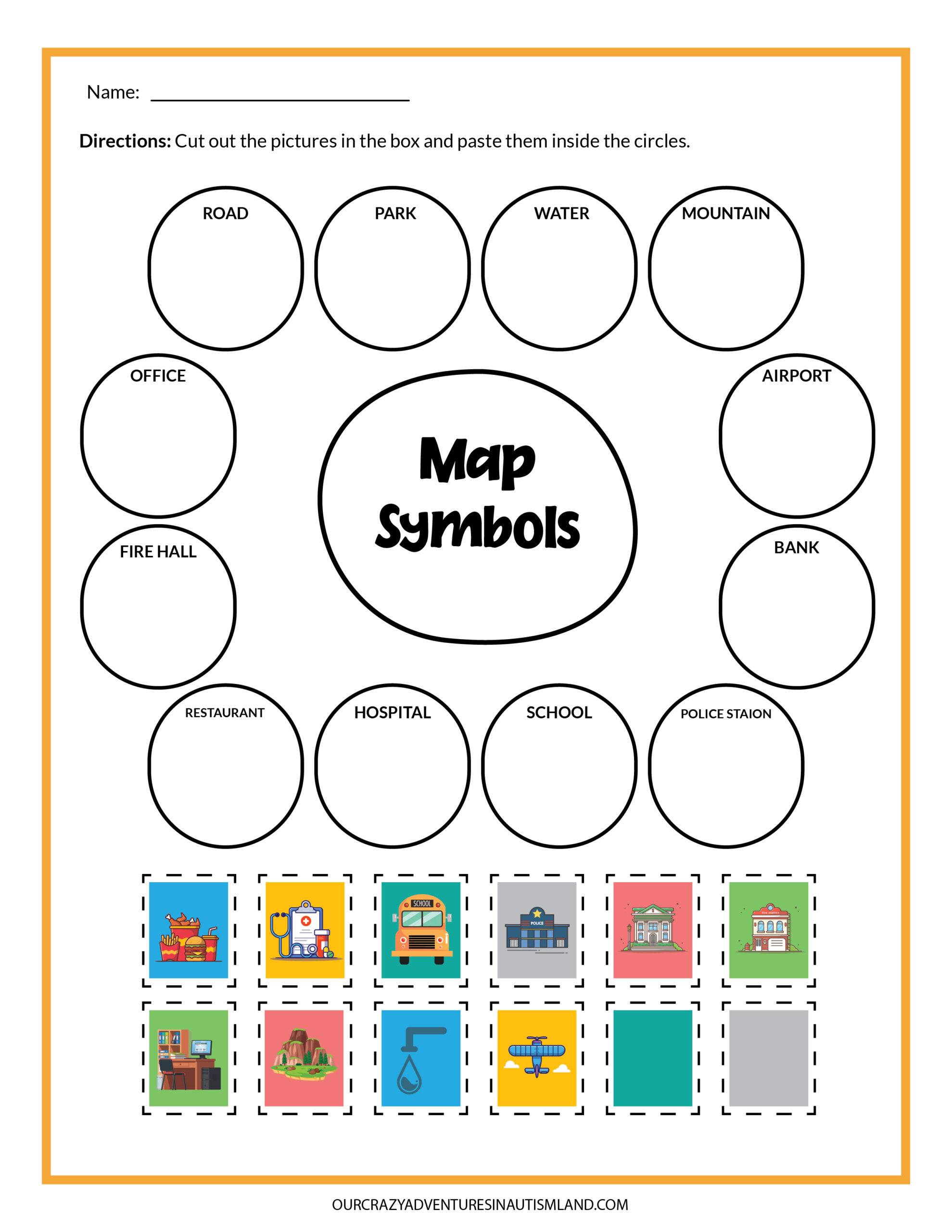 Map Skills Activity Printable | Our Crazy Adventures In Autismland