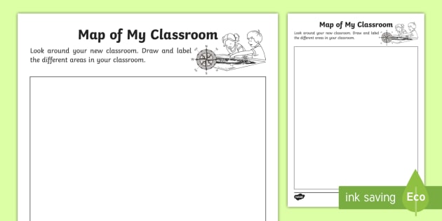 Make a Map of Your Classroom - Classroom Map Worksheet