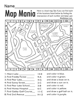 Mapping Activities, Worksheets, Printables, and Lesson Plans