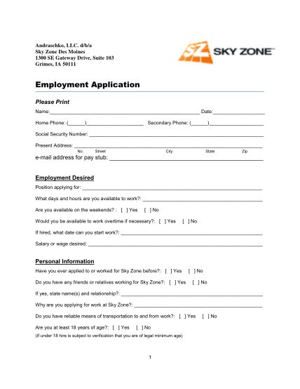 marcs printable job application
