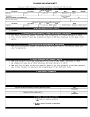 marine corps counseling worksheet